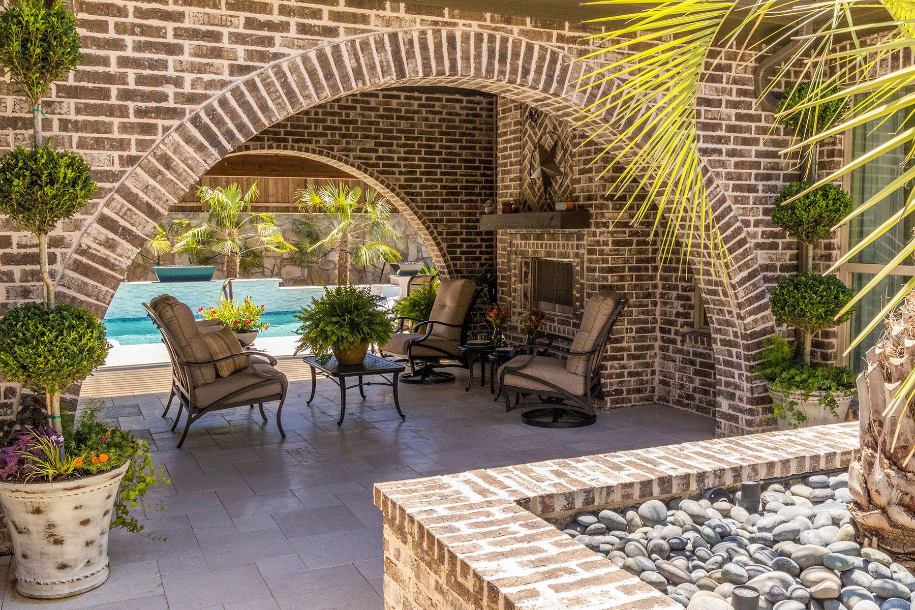 Hockersmith Residence Courtyard and Arches